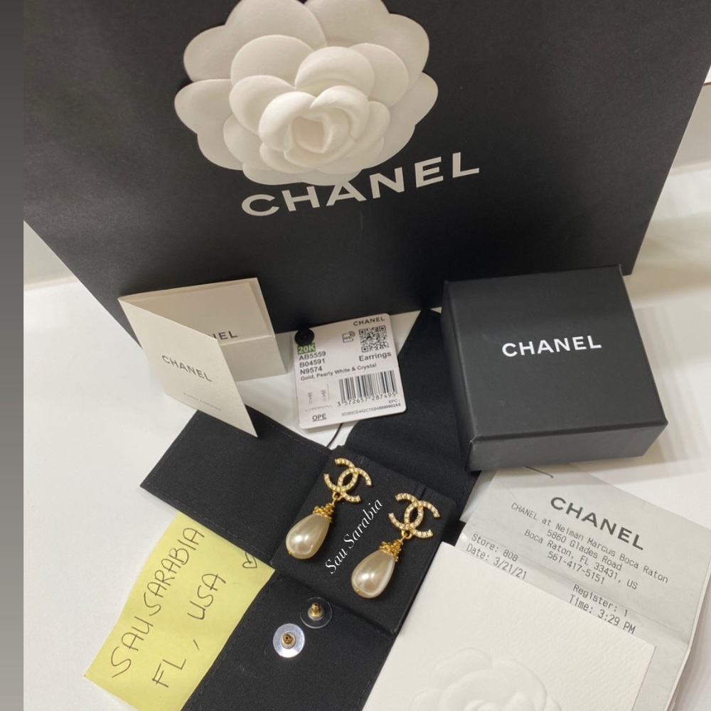 Chanel Earrings|Brand New, Authentic, Complete Set